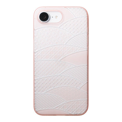 【Web限定】Air Jacket "kiriko" for iPhone 16e 千代柄（扇）(クリアピンク)