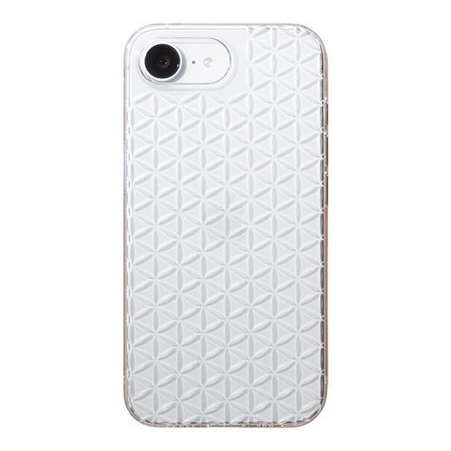 【Web限定】Air Jacket "kiriko" for iPhone 16e 麻の葉つなぎ(クリア)