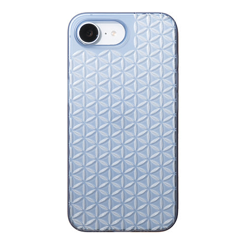 【Web限定】Air Jacket "kiriko" for iPhone 16e 麻の葉つなぎ(クリアネイビー)