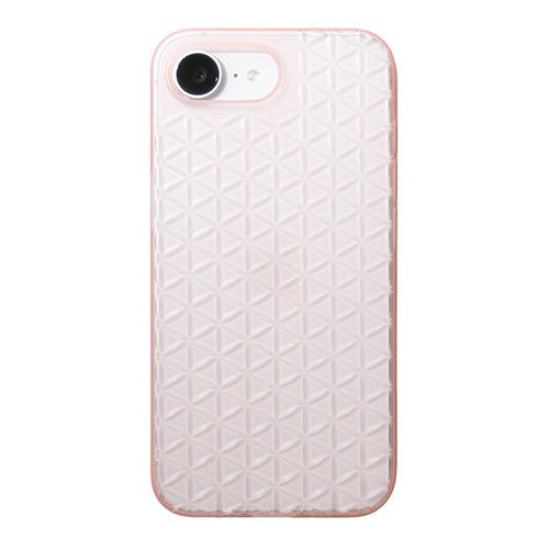 【Web限定】Air Jacket "kiriko" for iPhone 16e 麻の葉つなぎ(クリアピンク)