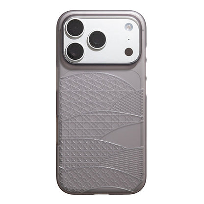 【Web限定】Air Jacket "kiriko" for iPhone 17 Pro 千代柄（扇）(スモークマット)