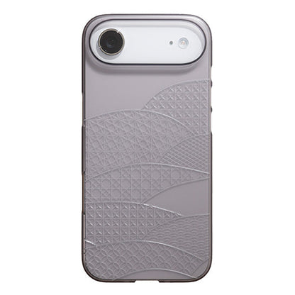 【Web限定】Air Jacket "kiriko" for iPhone Air 千代柄（扇）(スモークマット)