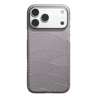 【Web限定】Air Jacket "kiriko" for iPhone 17 Pro Max 千代柄（扇）(スモークマット)