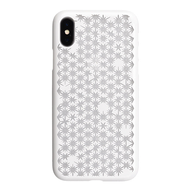 【Web限定】AIR JACKET ”kiriko” for iPhone X 麻の葉崩し (ピュアホワイト)