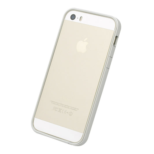 フラットバンパーセット for iPhone SE/5s/5 (シルバー&ホワイト)