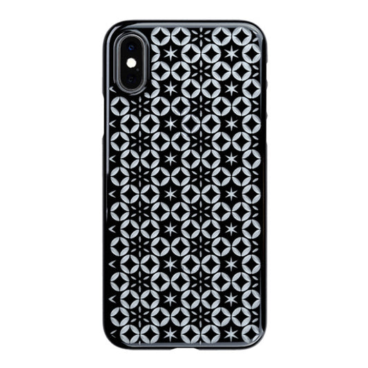 【Web限定】Air Jacket “kiriko” for iPhone XS 七宝に星 ピアノブラック