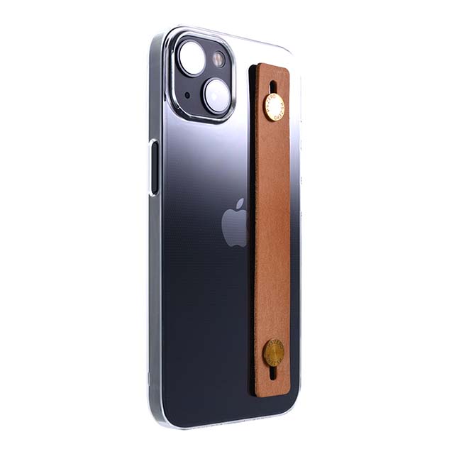 【Web限定】AirJacket Leather Band A(Clear) iPhone 13 (Camel)