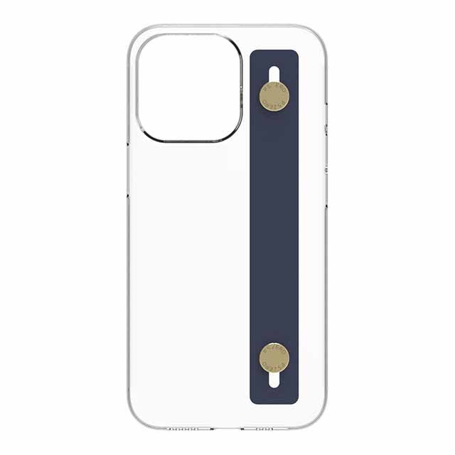 【Web限定】AirJacket Leather Band A(Clear) iPhone 13 Pro (Navy)