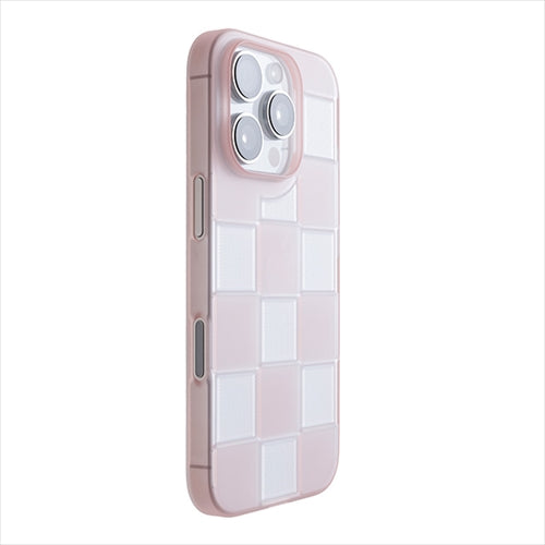 【Web限定】Air Jacket "kiriko" for iPhone 16 Pro 市松(クリアピンク)