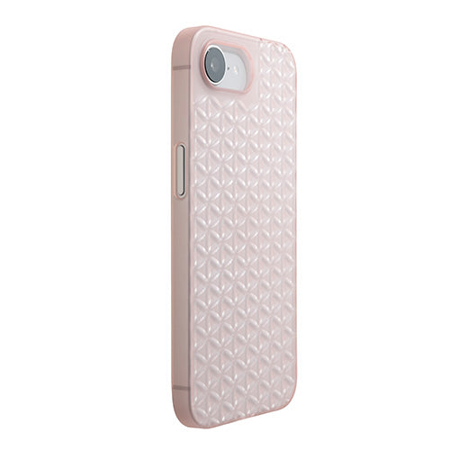 【Web限定】Air Jacket "kiriko" for iPhone 16e 麻の葉つなぎ(クリアピンク)