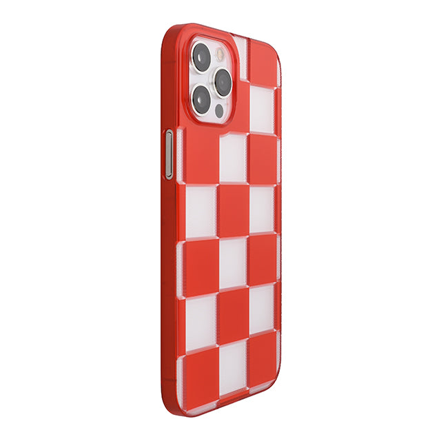 【Web限定】Air Jacket “kiriko” for iPhone12 Pro Max 市松 (紅)
