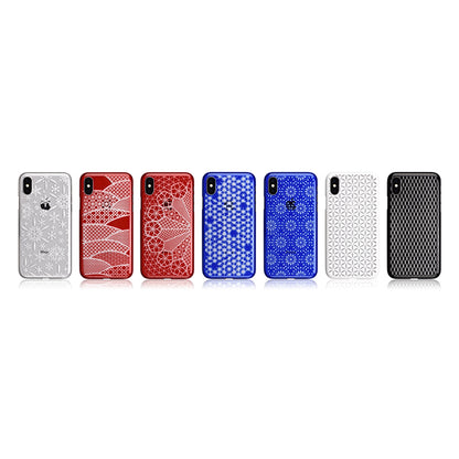 【Web限定】AIR JACKET ”kiriko” for iPhone X 千代柄・扇 (ピアノブラック)