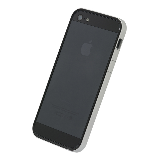 フラットバンパーセット for iPhone SE/5s/5 (シルバー＆ブラック)