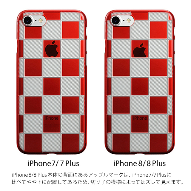 【Web限定】AIR JACKET ”kiriko” for iPhone8/7 千代柄・扇(クリア)