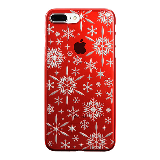 【Web限定】AIR JACKET ”kiriko” for iPhone8 Plus/7 Plus 雪片(紅)