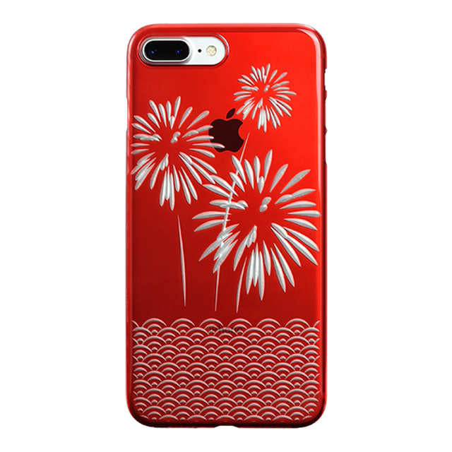 【Web限定】AIR JACKET ”kiriko” for iPhone8 Plus/7 Plus 花火(紅)