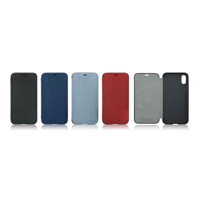 Ultrasuede(R) Flip Case for iPhone X (Blue)