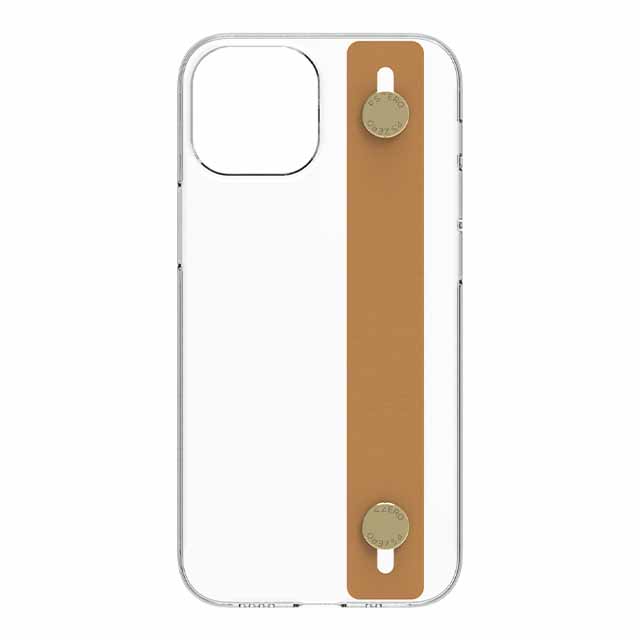 【Web限定】AirJacket Leather Band A(Clear) iPhone 13 mini (Camel)