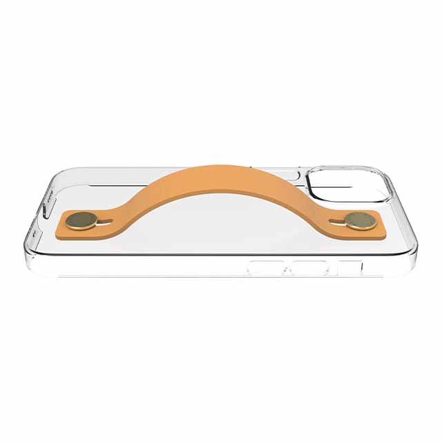 【Web限定】AirJacket Leather Band A(Clear) iPhone 13 mini (Camel)
