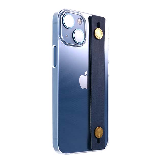 【Web限定】AirJacket Leather Band A(Clear) iPhone 13 mini (Navy)