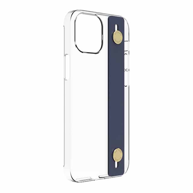【Web限定】AirJacket Leather Band A(Clear) iPhone 13 mini (Navy)