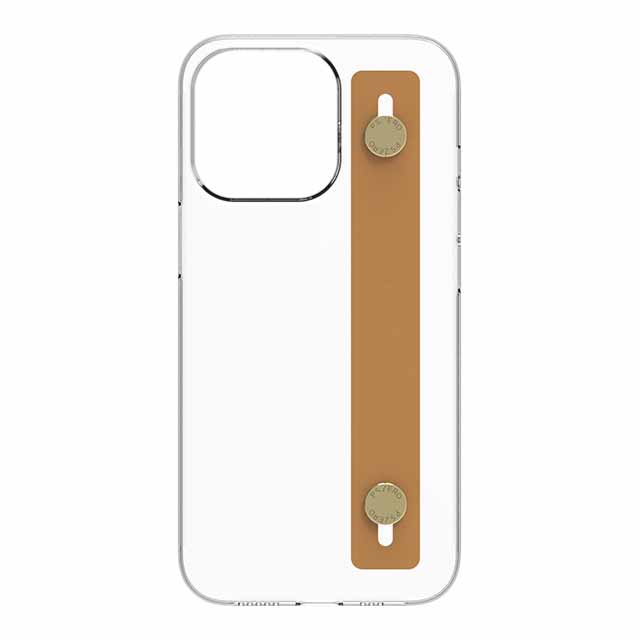 【Web限定】AirJacket Leather Band A(Clear) iPhone 13 Pro (Camel)