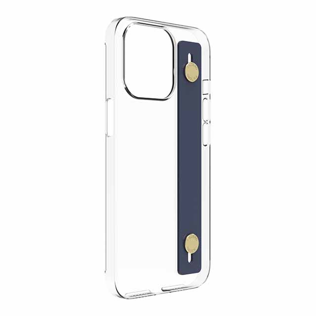 【Web限定】AirJacket Leather Band A(Clear) iPhone 13 Pro (Navy)