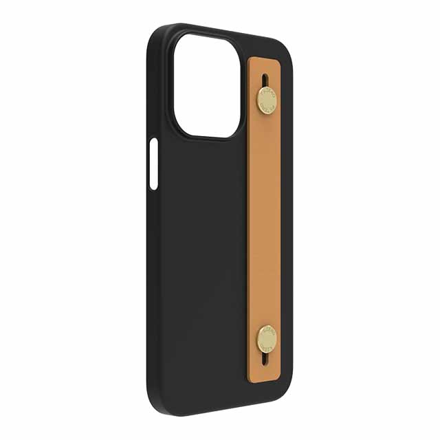 【Web限定】AirJacket Leather Band A(Black) iPhone 13 Pro (Camel)