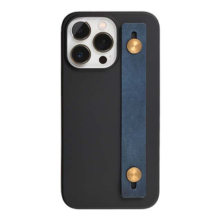 【Web限定】AirJacket Leather Band A(Black) iPhone 13 Pro (Navy)