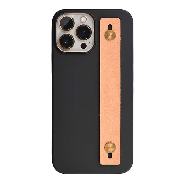 【Web限定】AirJacket Leather Band A(Black) iPhone 13 Pro Max (Camel)