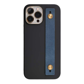 【Web限定】AirJacket Leather Band A(Black) iPhone 13 Pro Max (Navy)
