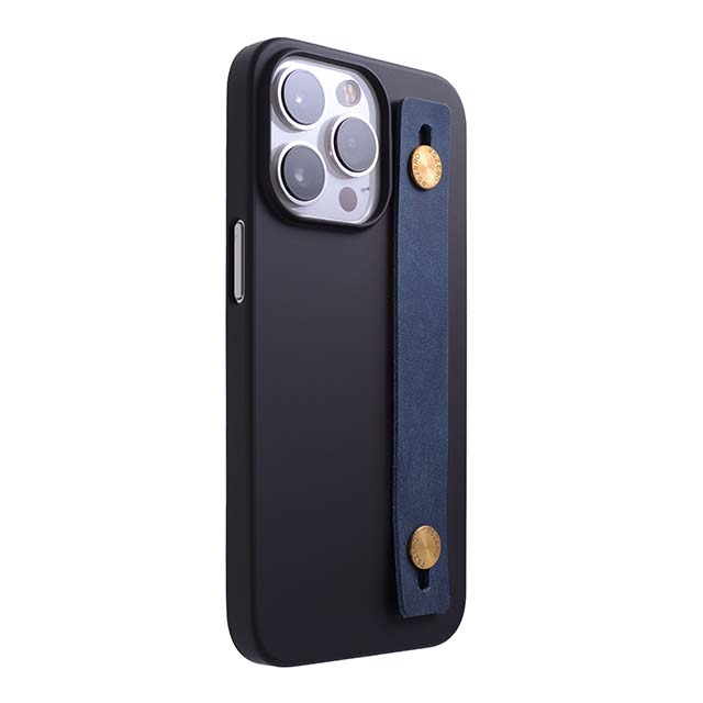 【Web限定】AirJacket Leather Band A(Black) iPhone 13 Pro (Navy)