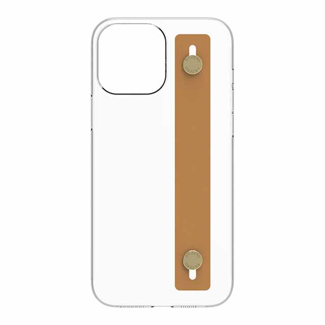 【Web限定】AirJacket Leather Band A(Clear) iPhone 13 Pro Max (Camel)