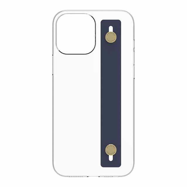 【Web限定】AirJacket Leather Band A(Clear) iPhone 13 Pro Max (Navy)