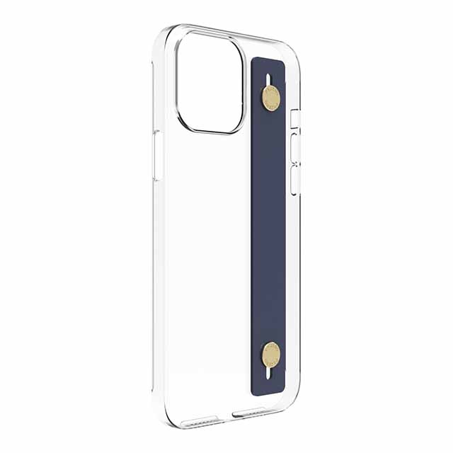 【Web限定】AirJacket Leather Band A(Clear) iPhone 13 Pro Max (Navy)