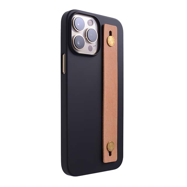 【Web限定】AirJacket Leather Band A(Black) iPhone 13 Pro Max (Camel)