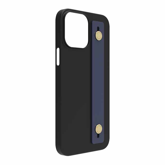 【Web限定】AirJacket Leather Band A(Black) iPhone 13 Pro Max (Navy)