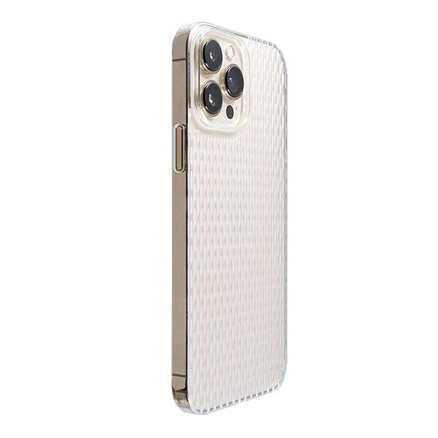 【Web限定】Air Jacket "kiriko" for iPhone 13 Pro Max 米つなぎ (クリア)