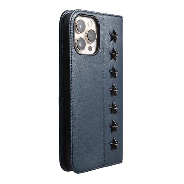 【Web限定】Premium Leather Studs Case for iPhone 13 Pro Max (ネイビー)