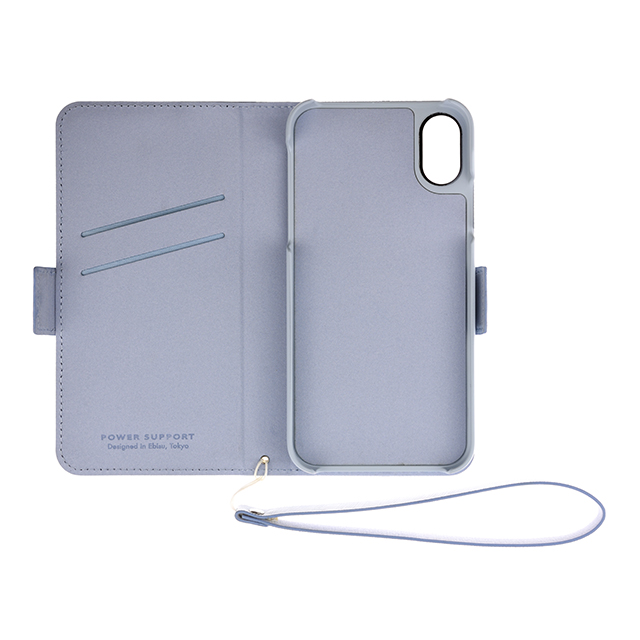 Leather Flip Case for iPhone XS/X (Blue)
